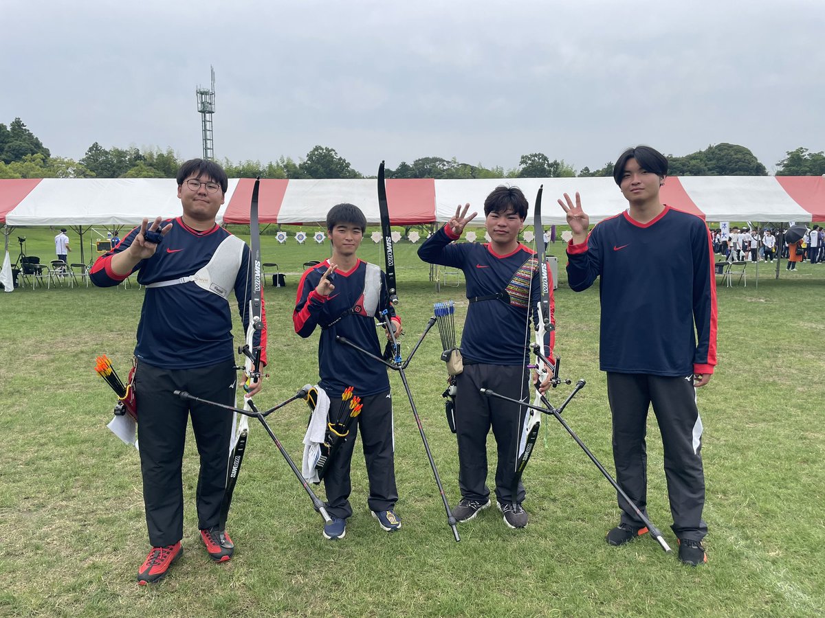 asuarchery's tweet photo. 6月17日(土)18日(日)に静岡県掛川市つま恋リゾート彩の郷にて2023年度王座決定戦が行われました。2日目の結果を報告します。

《男子》
vs周南公立大学（6-0）
vs拓殖大学（6-0）
vs日本体育大学（0-6）
vs同志社大学（6-0）3位決定戦

《女子》
vs立教大学（2-6） https://t.co/3iLXFgwURX
