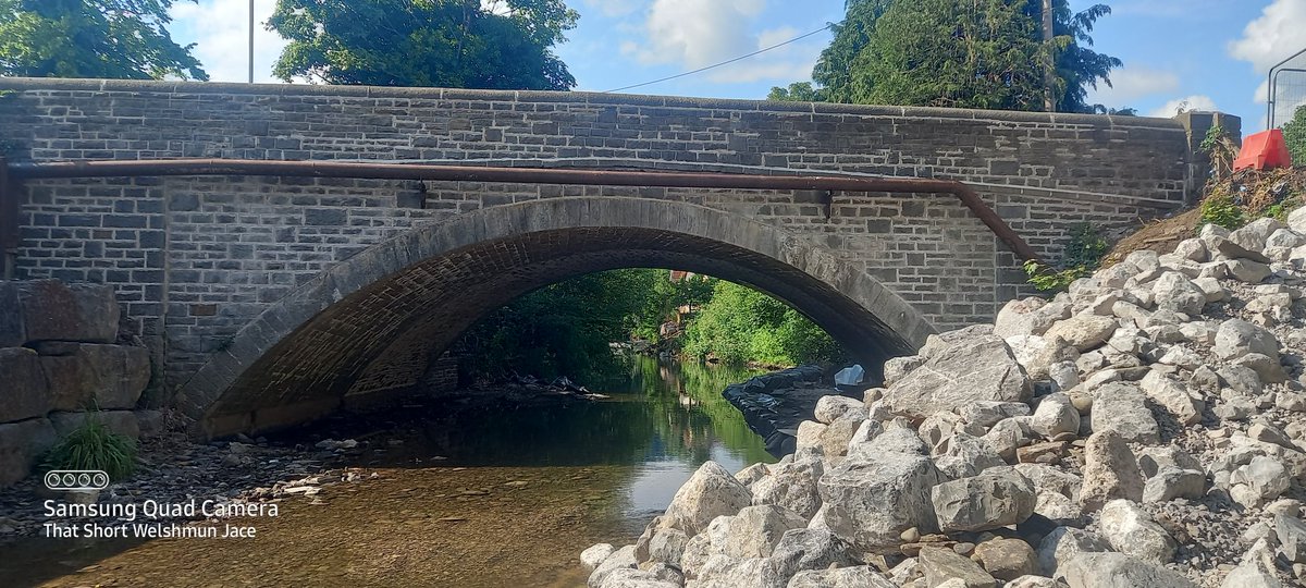 #Pontypridd Bridge's and river,
#Talbotgreen  Bridge being repaired.