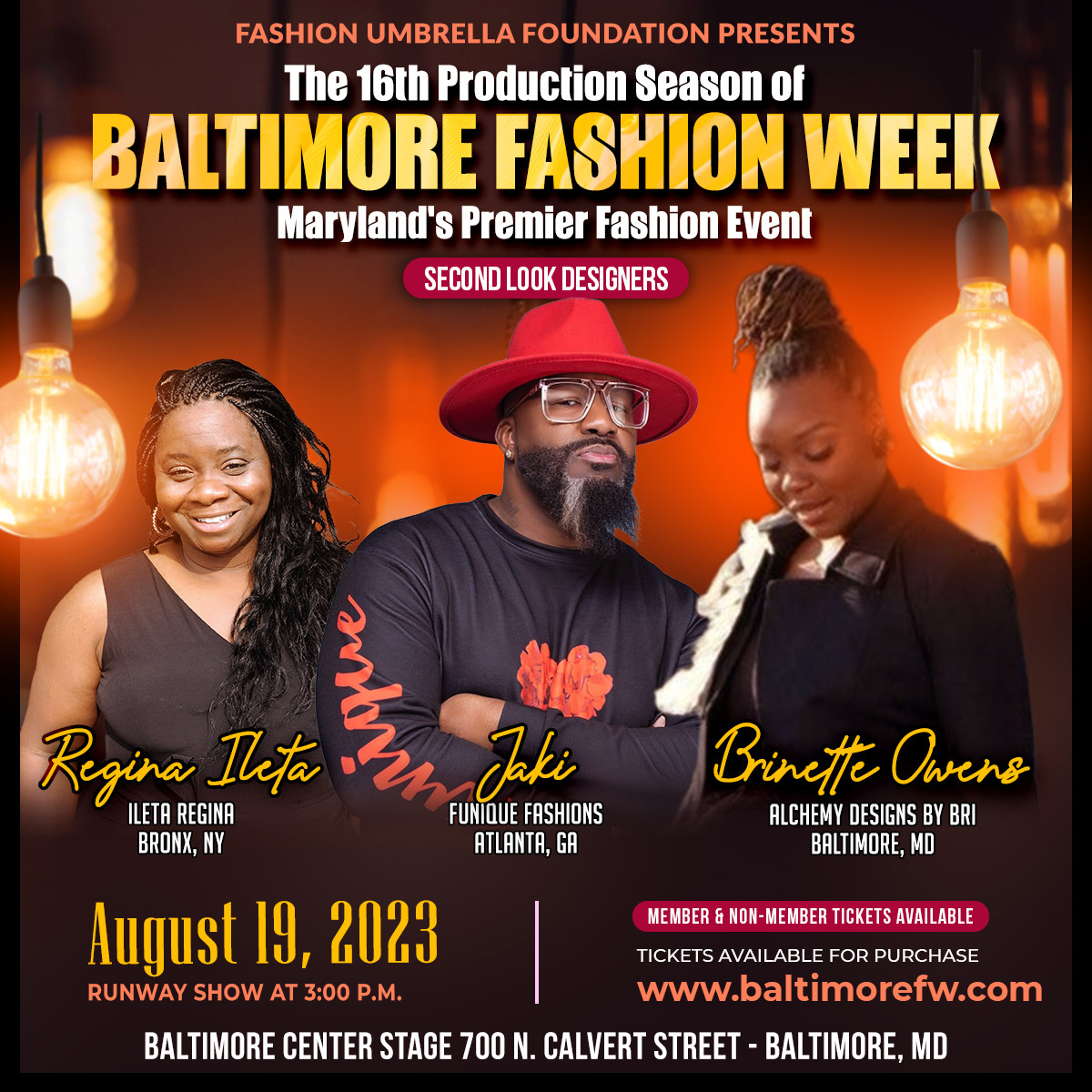 baltimorefashwk's tweet image. Sometimes in life, a second chance is a good thing, and "Second Looks" are just as important.  Meet the "SECOND LOOK DESIGNERS" of 2023 for @baltimorefashionweek.  See you August 19th.

#secondlook
#baltimorefashionweek
#baltimorefw
#centerstage
#designers
#fashionweek
