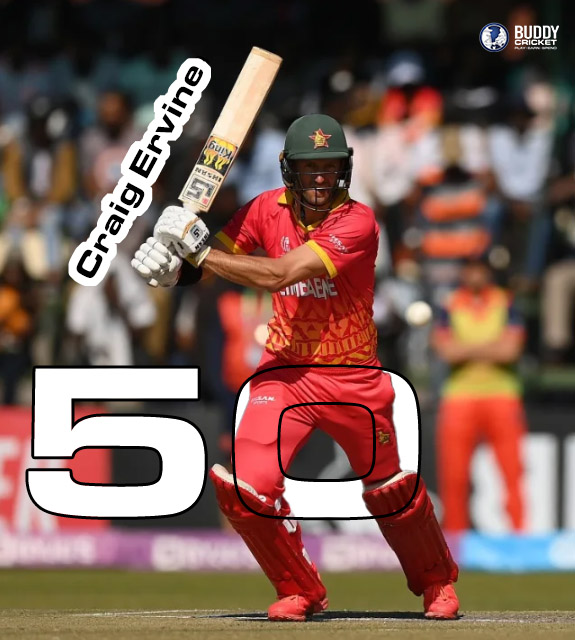 TheBuddyCricket's tweet image. Craig Ervine on fire with back-to-back 50+ scores in the thrilling #CWC23 Qualifier! 🔥🏏 #CricketPassion #ConsistentPerformer #cricket #Zimbabwe #ZimbabweCricket #netherland #netherlandcricket #worldcricket #ICC #CWC #CWCQ #CWC23 #CWC2023 #worldcup #worldcupQualifers