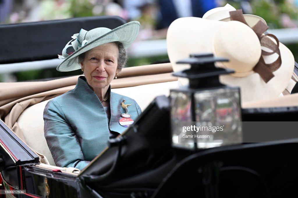 Princess Anne arrives at the Royal Ascot