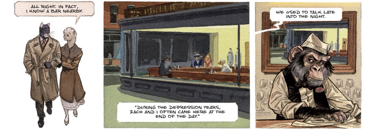 sachaker's tweet photo. @culturaltutor insane to see this in my feed this morning...

last night i saw perhaps the best transition i've ever seen in a graphic novel. the perfect homage. https://t.co/1tPxnxHBYl