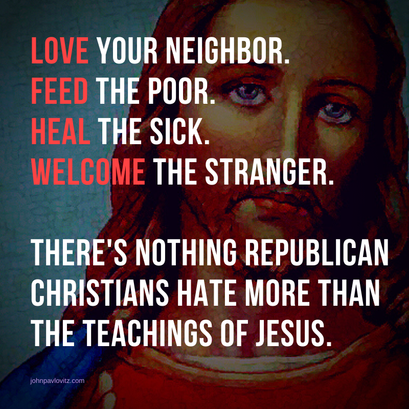 johnpavlovitz's tweet photo. 'I'm Not Saying Conservative Christianity is Anti-Jesus. Jesus is.'

https://t.co/kAJiid08VT https://t.co/4ju86KlbeL