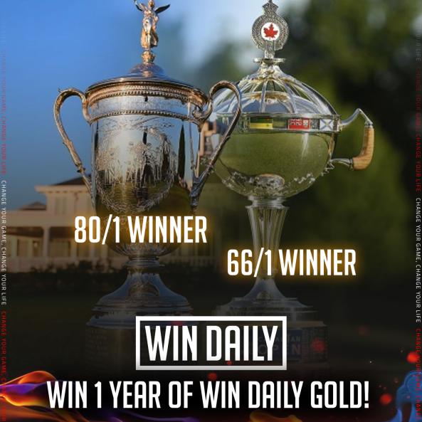 deepdivegolf's tweet photo. 💰GIVEAWAY💰

Celebrating Wyndham Clark #USOpen at 80/1 and Taylor 66/1 you can win 1 YEAR of WinDaily Gold!

1. FOLLOW @WinDailySports &amp; @deepdivegolf
2. LIKE &amp; RETWEET

PROMO 1 month no obligation free trial https://t.co/71YCYRoeQq

2023 PGA Tour
Profit +718.27 units
ROI +79.9% https://t.co/X6HqGCTciy