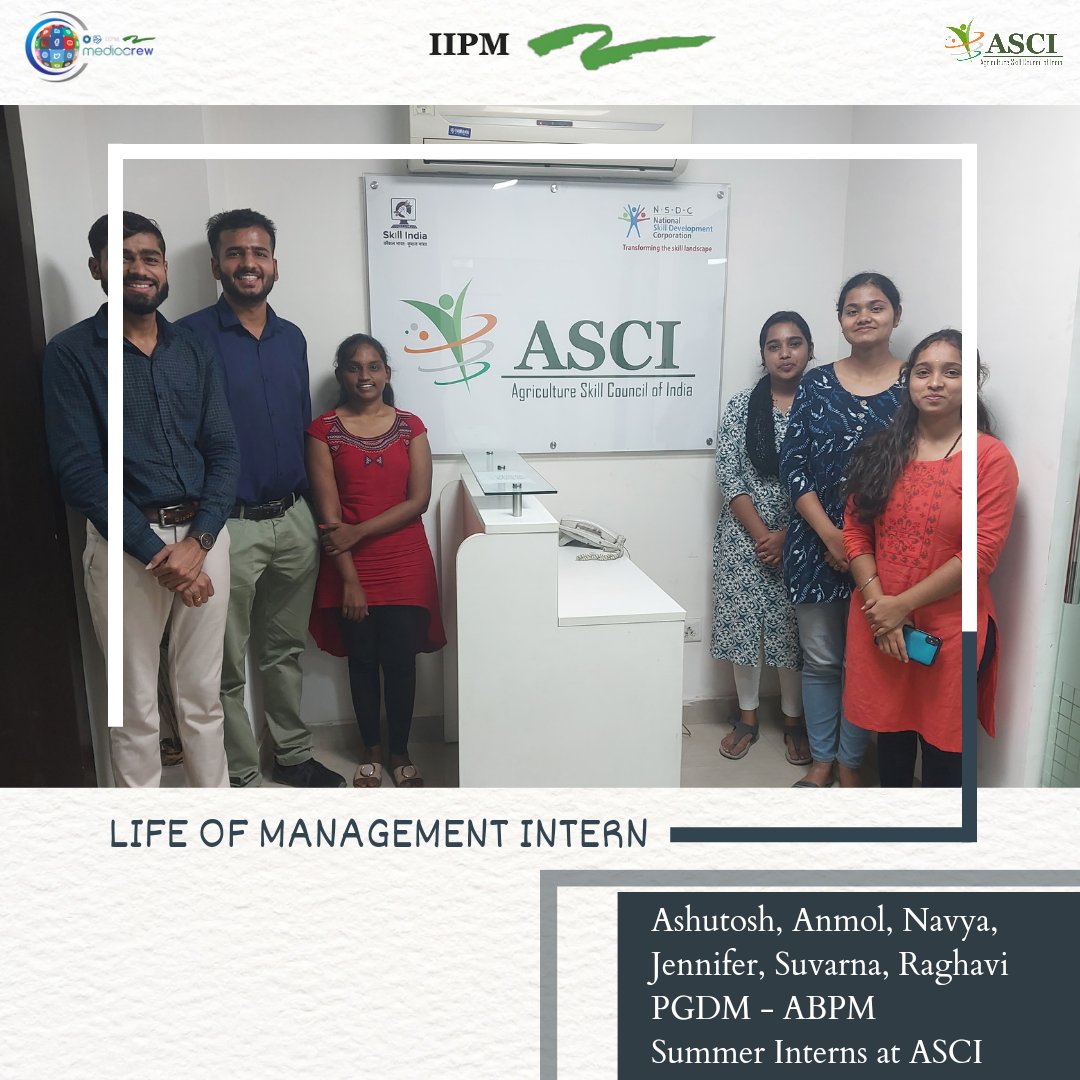 #Glimpses of #IIPMians #Engaged in #Management #internship at @AdamaAgri, Biofactor Inputs Pvt Ltd, @NichinoIndia, Agriculture Skill Council of India.