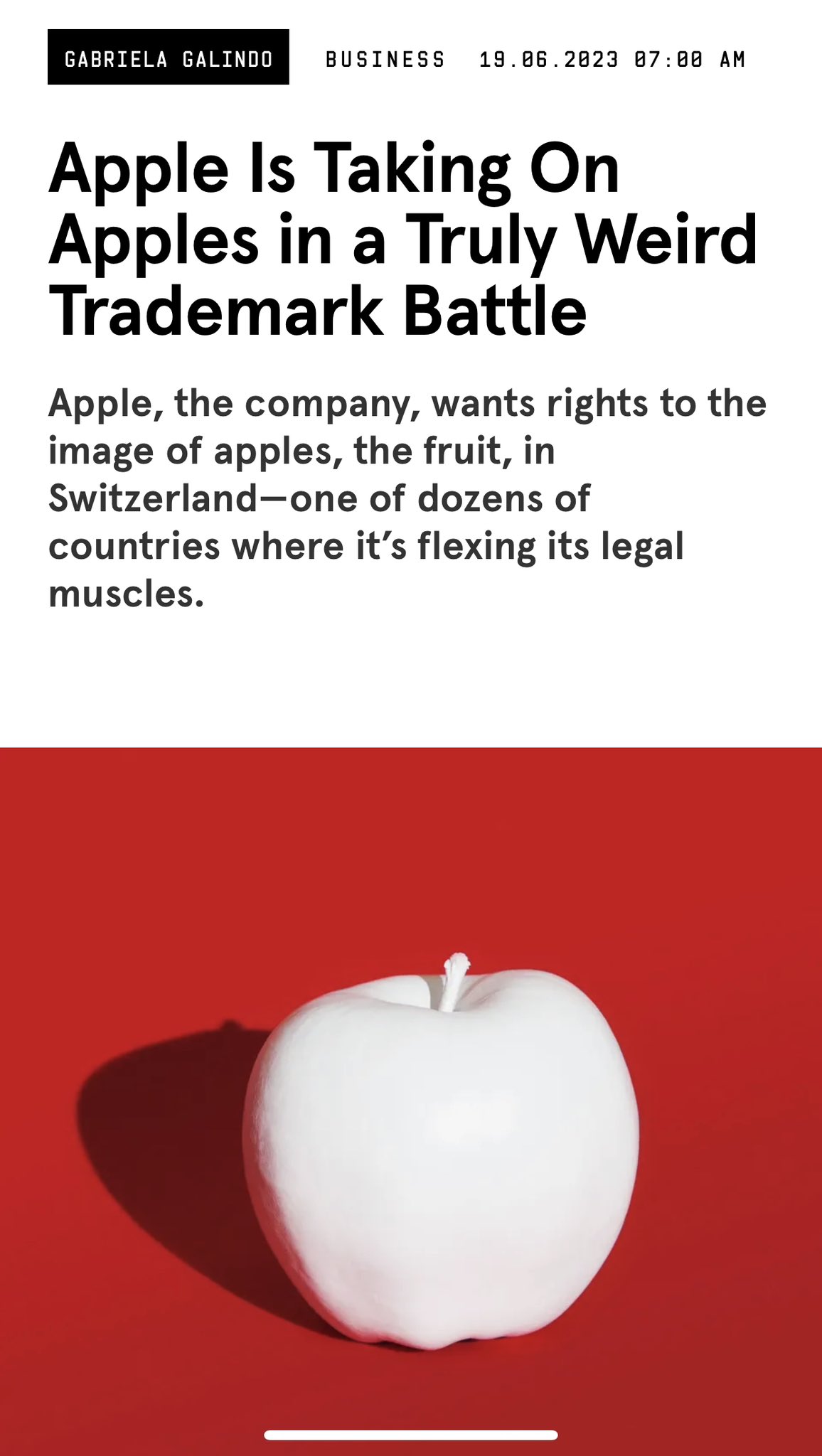 Apple Is Taking On Apples in a Truly Weird Trademark Battle