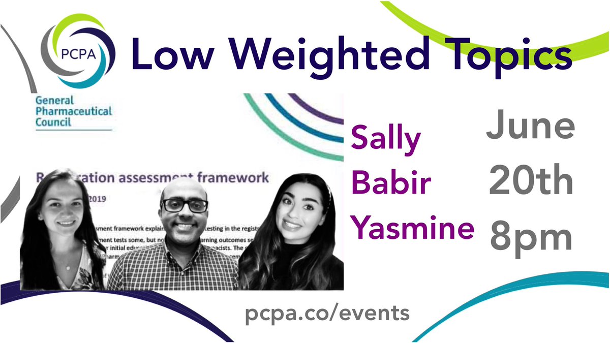 Free Foundation Trainee Webinar

🌟 Low Weighted Topics 🌟

8-9pm June 20th, 2023

With <a href="/SSosnicka/">Sally Sosnicka</a> , <a href="/Babir1981/">BM</a> &amp; <a href="/yasminehaq_/">Yasmine Haq</a> 

Link: pcpa.org.uk/webinar-event-…

#PCPAevents