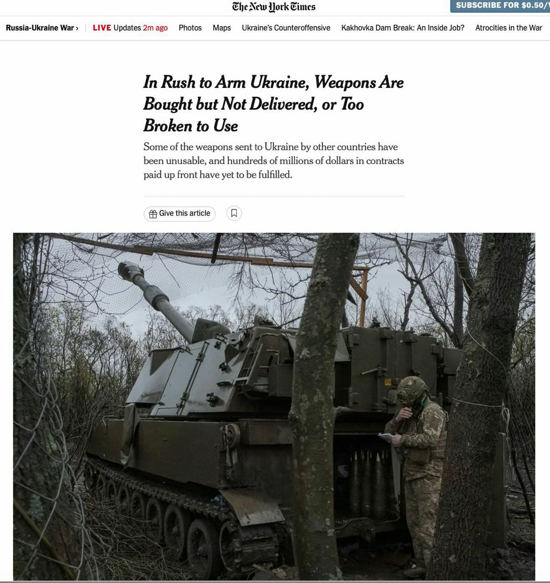 NYT: 'Ukraine has not been delivered some of the weapons it bought, and some of the weapons donated are unusable'

As of the end of 2022, Kiev had paid over 800 million dollars to arms suppliers under contracts that had not been fully or partially fulfilled.
