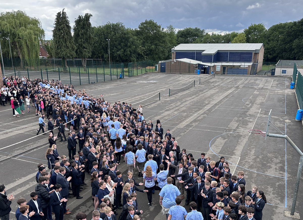 ChurchdownSch's tweet photo. When the whole school community comes out to applaud the year 11’s for their hard work and huge efforts over the previous 5 years! It was also great to hear some year 9 students say “Just think, in two years, that will be us”. https://t.co/Q9hu8dDYwh