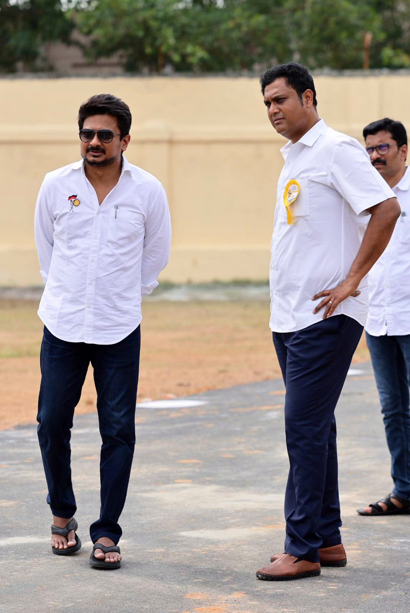 Had the pleasure of welcoming our beloved brother ,the Deputy Chief Minister of Bihar, Honourable Thiru.<a href="/yadavtejashwi/">Tejashwi Yadav</a> and his colleague the Honourable Minister for WRD, to Thiruvarur along with our Honourable Minister for Youth Welfare and Sports Development Thiru <a href="/Udhaystalin/">Udhay - தமிழ்நாட்டை தலைகுனிய விடமாட்டேன்</a>