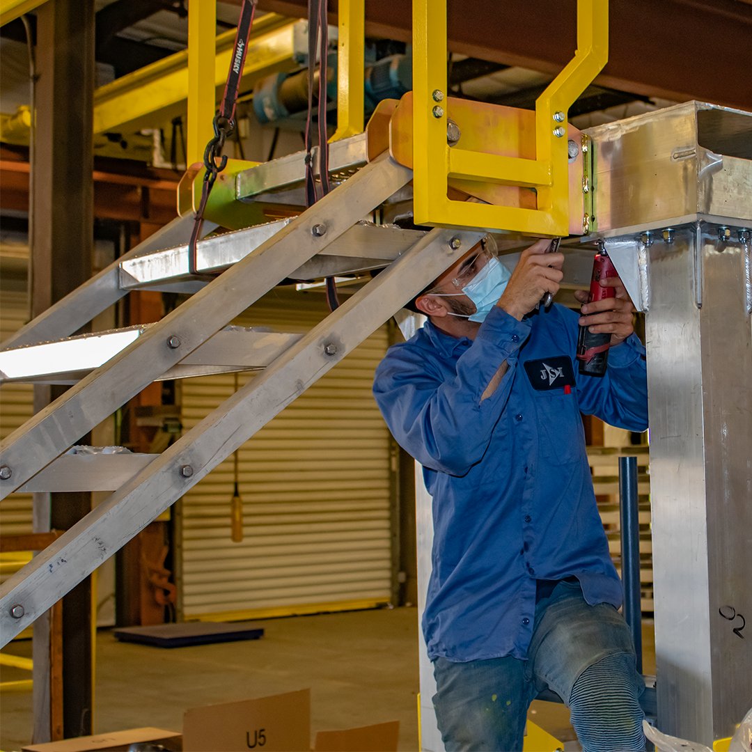 JEtechbuilt's tweet image. From the first weld to the final touch, our skilled craftsmen pour their expertise into every step of the process. Trust JSI for reliable, safe, and durable aircraft maintenance stands that elevate your maintenance operations. #AircraftMaintenanceStands #HandmadeQuality