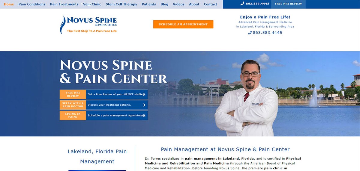 Novus Spine & Pain Center has been a long-time client of Image Building Media, with their newly redesigned website ranking on the front page of Google for hundreds of keywords!  bit.ly/3lqnGND #InternetMarketing #NovusSpineAndPainCenter