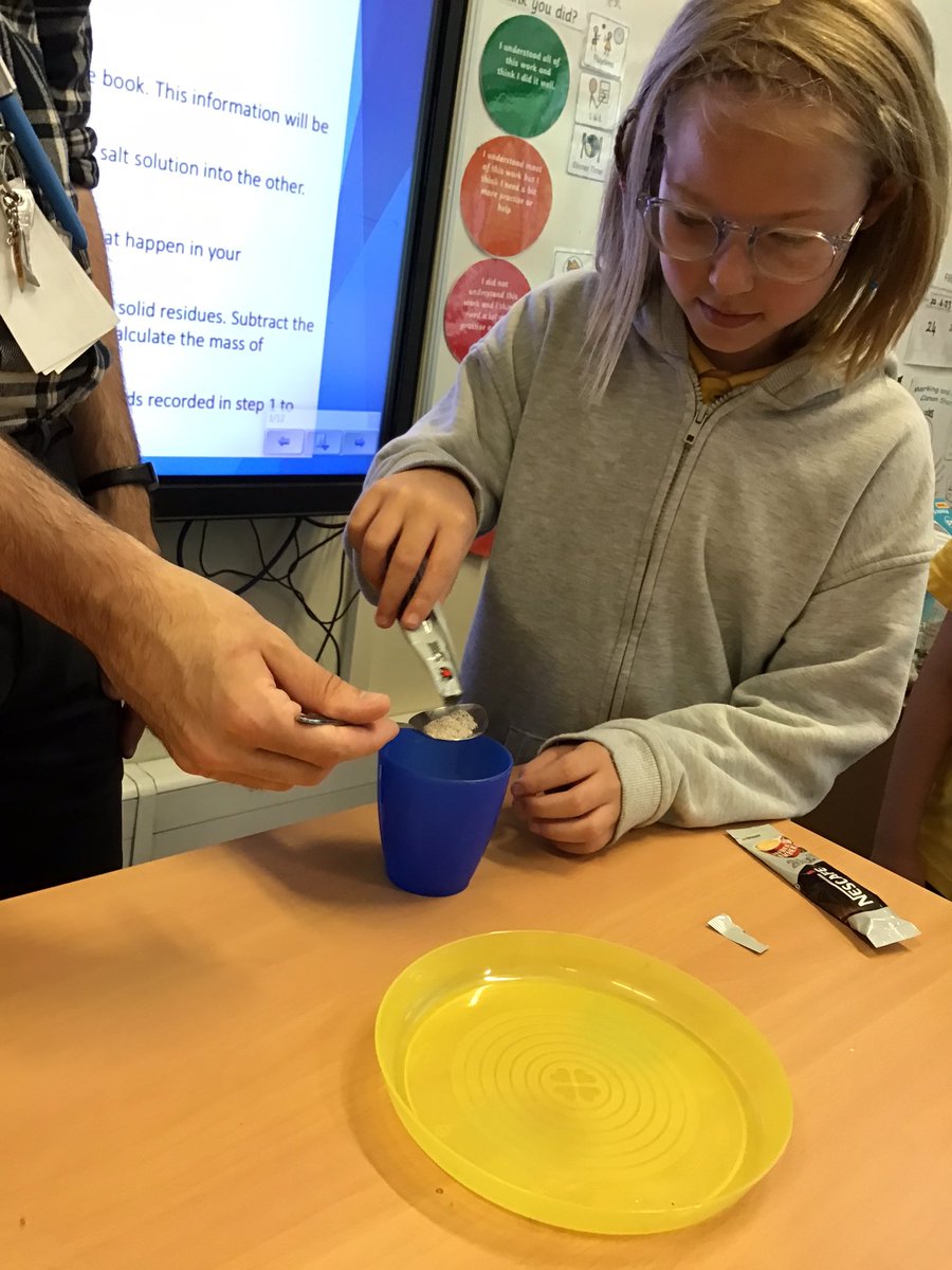 CanonYearFive's tweet image. Another science experiment today, this time looking at evaporation! We looked at the homogeneous mixtures of salt water and coffee and we have left them on the windowsill which we will come back to in a week’s time! #CSPSSTEM #CSPSScience @LT_Trust @CanonSharples 👩🏻‍🔬👨🏻‍🔬