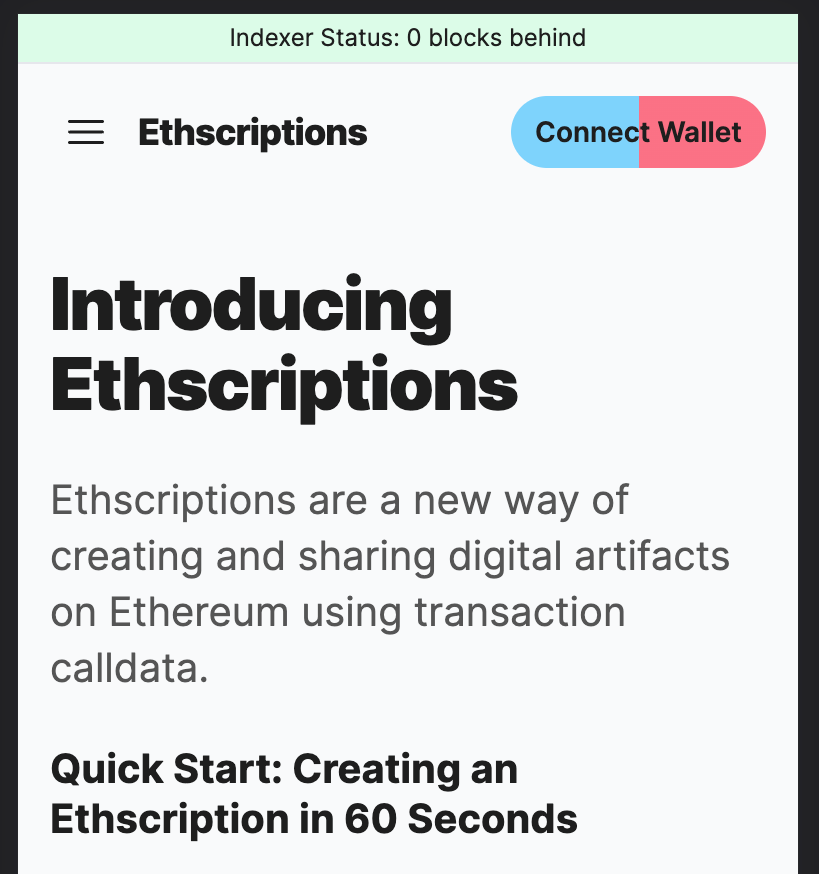 dumbnamenumbers's tweet photo. Ethscriptions Update!

We are now over 130k ethscriptions! That's >50% growth in just 13 hours!

The new indexer is working! But to provide more transparency,  you can now see the status on the site.

Ideally the indexer should never be behind by more than 1 block.

But if it is, you will know and can decide for yourself whether you want to wait until it catches up, or take your chances and ethscribe anyway!