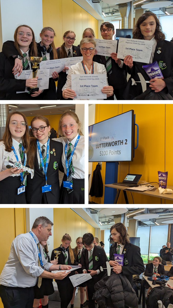 KeatmanMrs's tweet photo. Wahoo, @LuttHigh team 2 won! Well done. 
Team 1 did amazing too.
A great day of STEM. https://t.co/L93wBTCWwO