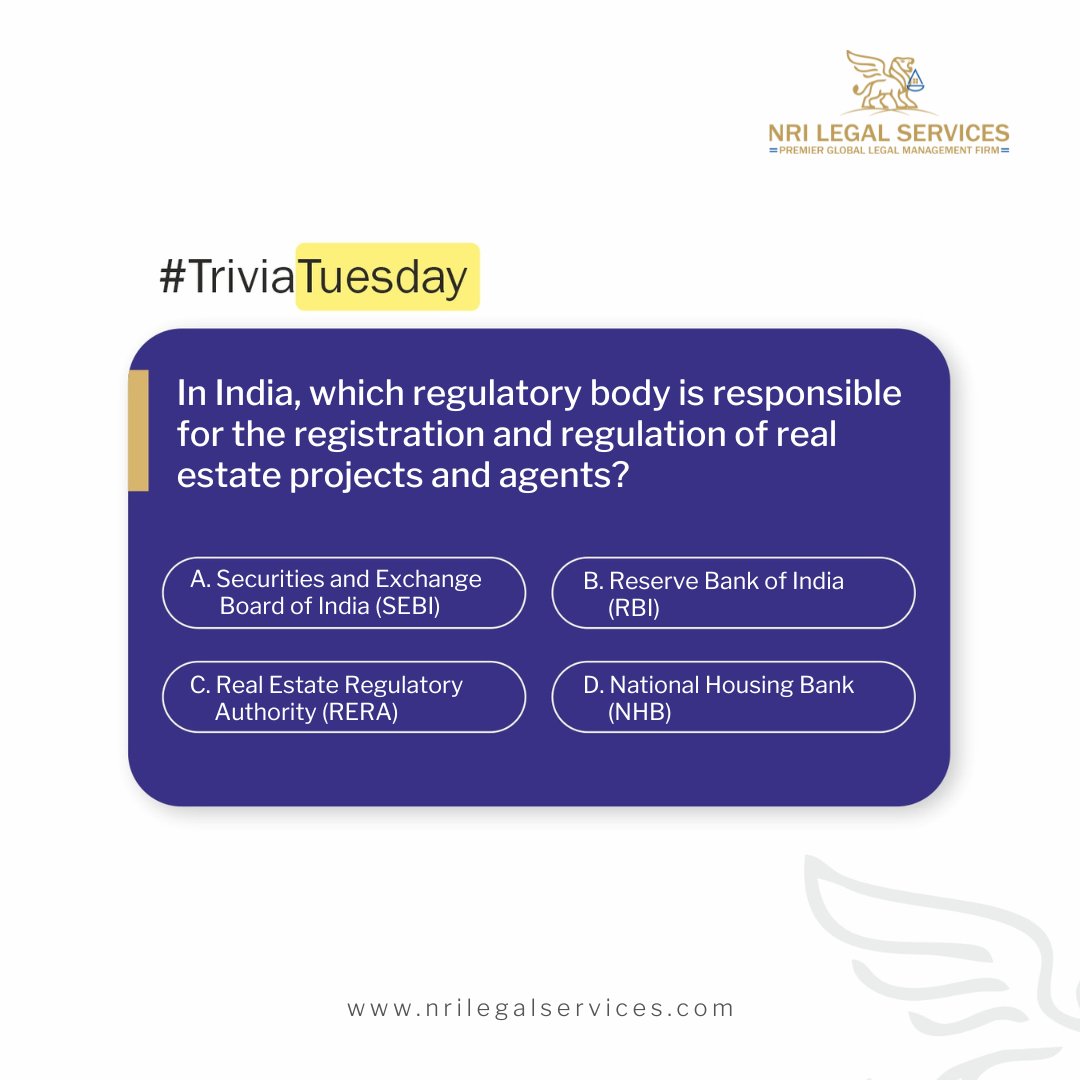 NRILegal's tweet photo. We are back again with our Tuesday trivia!
Enjoy hitting a bulls eye by getting all the questions correct..
https://t.co/MRBDEDGFUP
#TriviaTuesday #TuesdayTrivia #MakingaWill #WillDocument #RERA #NRIs #India #IndianDiaspora #LegalServices #LegalAdvice #NRILegalServices https://t.co/gJfZGarcZz