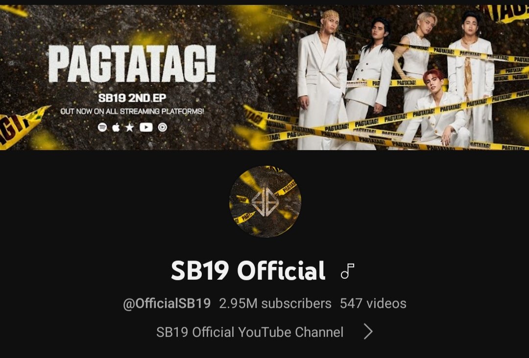 Another 10k subscriber's for Youtube Official account!!! Shessshhh

@SB19Official #SB19
#PAGTATAG 
#SB19PAGTATAG