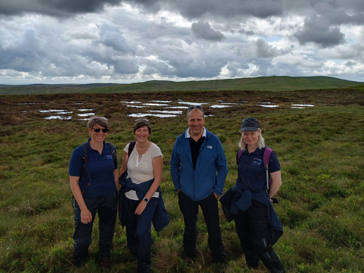 niwcatchment's tweet photo. Heading back from Wales after a great visit with @Natures_Voice and @hafrendcymru checking out gold standard #peatland restoration in the Vrynwy catchment.  Great work by passionate people to improve habitat, water quality and quantify carbon @daera_ni @niwnews https://t.co/1AkJdKOkeh
