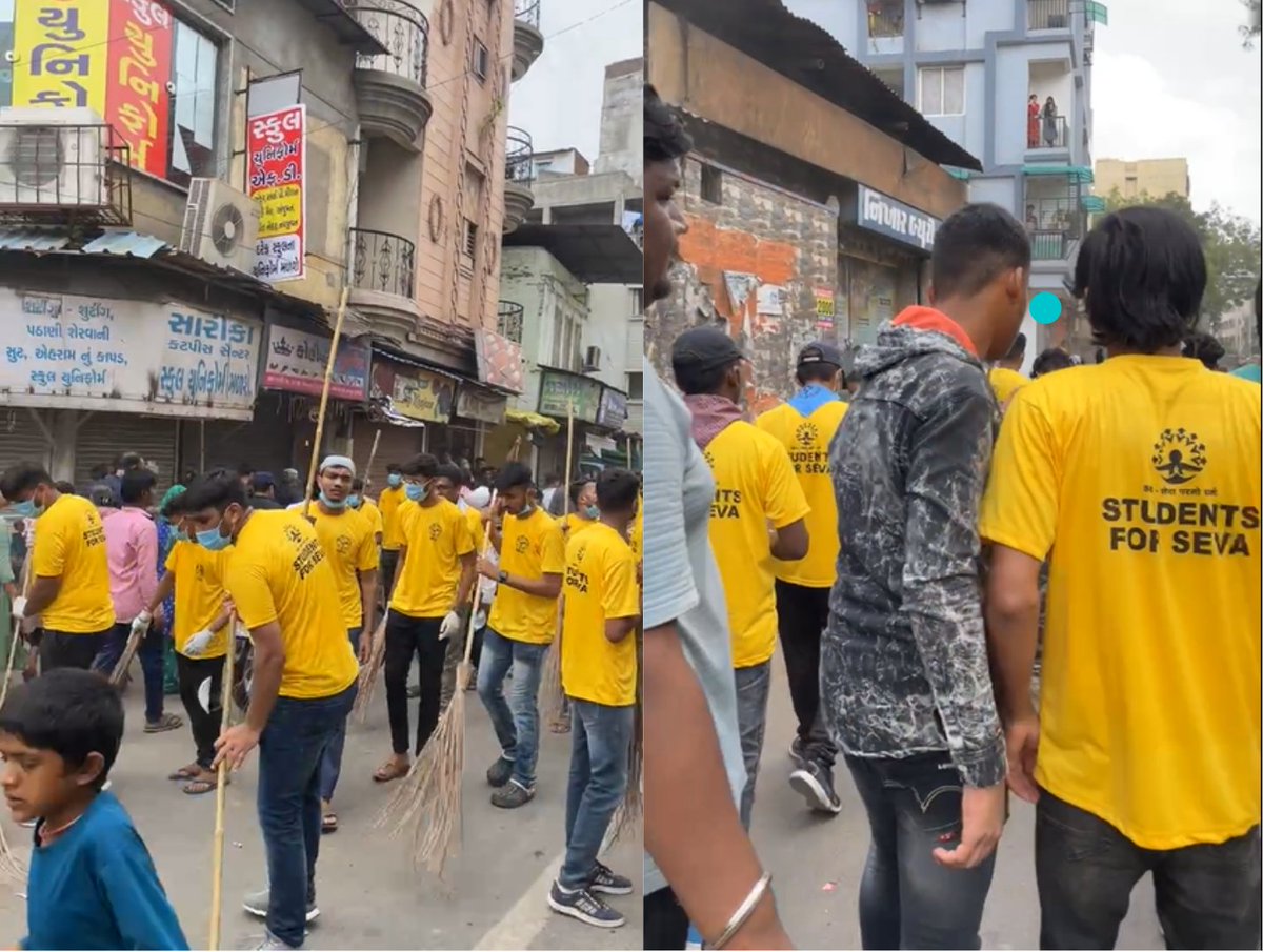 ABVP conducts cleaning campaign on Rath Yatra route in Ahmedabad