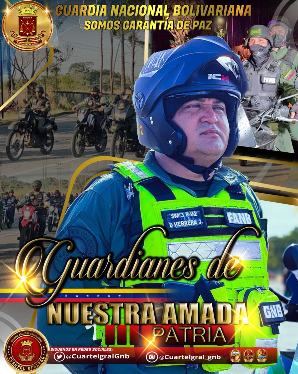 #20Jun Nuestros Centinelas de la Patria siguen firmes y comprometidos por la protección y resguardo de la ciudadanía en todo el territorio venezolano.#SomosGNBGarantíaDePaz
#1x10EsEficiencia
.@GNBCmdtGral 
.<a href="/GAES22_MERIDA/">GAES MÉRIDA🇻🇪</a>