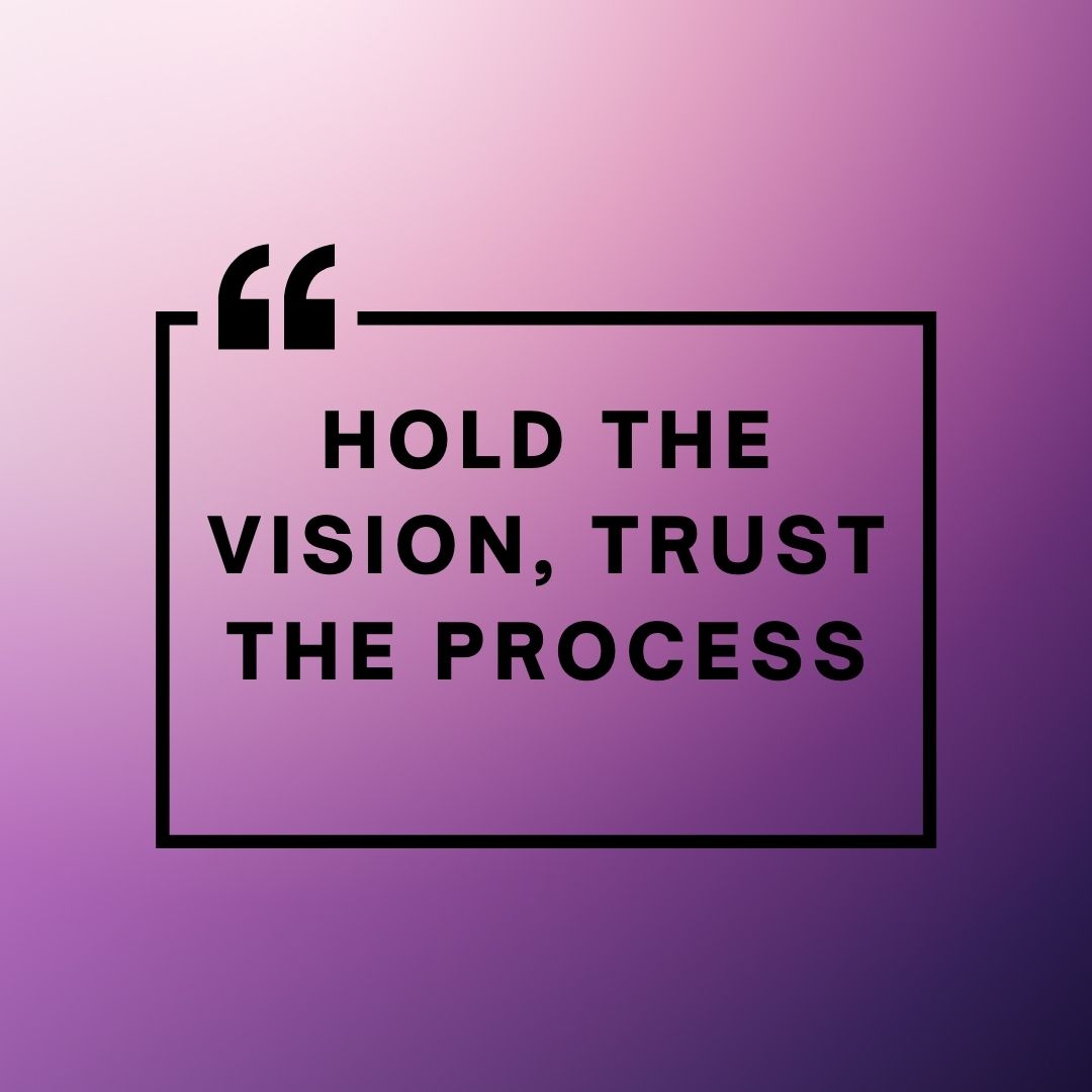 Hold the vision, trust the process. #Motivation #zionsvillechiropractor #wellnessjourney #integrativechiropractic #holisticwellness