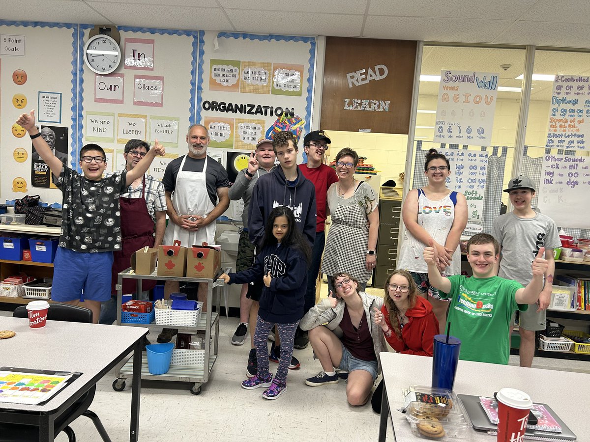 Today we were treated to an amazing surprise when some of our coffee cart customers showed up with hot chocolate for US!! <a href="/LaSalle_LDSB/">La Salle Secondary</a> is an awesome place to work and learn!