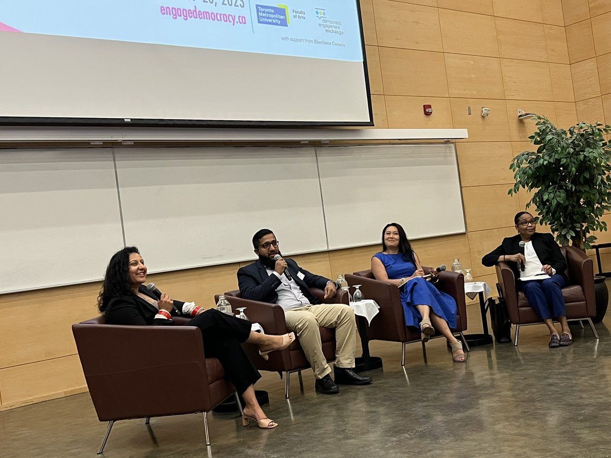John Beebe (@jsbeebe) on Twitter photo “Representation is the floor not the ceiling.” Velma Morgan <a href="/blackvotecanada/">OperationBlackVoteCA</a>
Day 2 is off to a strong start with a disruptive conversation about representation in politics. <a href="/arts_tmu/">Faculty of Arts, Toronto Metropolitan University</a> “Representation is the floor not the ceiling.” Velma Morgan <a href="/blackvotecanada/">OperationBlackVoteCA</a>
Day 2 is off to a strong start with a disruptive conversation about representation in politics. <a href="/arts_tmu/">Faculty of Arts, Toronto Metropolitan University</a>