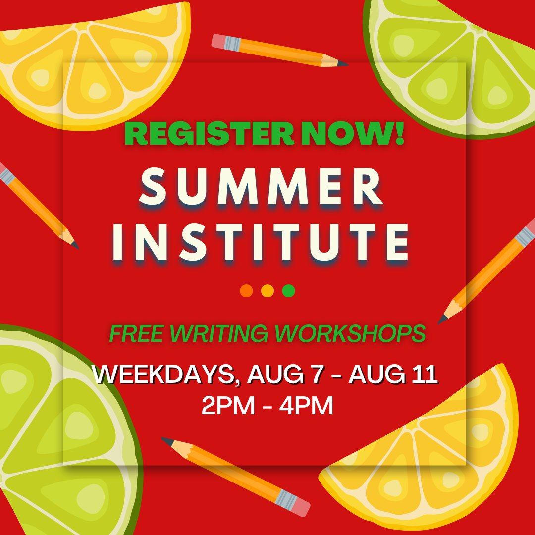 urbanwordnyc's tweet photo. Want to brush up your writing and performance skills this summer? Apply for Summer Institute. Open to ages 13-19! Deadline to apply is July 10. Apply here: https://t.co/NyeKEezqpt https://t.co/rVZtqBegwU