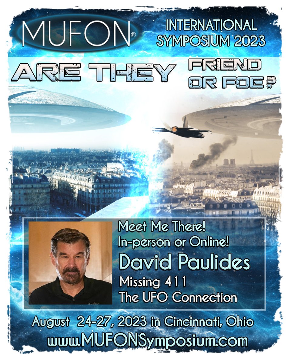 I am the keynote speaker at the biggest UFO Conference in the world. I hope to see you there!