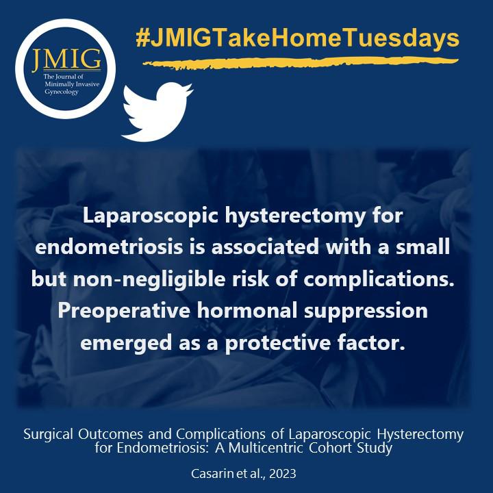 AAGLJMIG's tweet photo. Get ready for this month's #JMIGjc!  Join our hosts Dr. Brown @Jordanrbrown003 and Dr. Ruiz @Ruiz16I9939 from @TTUHSC Wednesday and Thursday this week for a stimulating discussion on laparoscopic hysterectomy outcomes! https://t.co/LKj5GPiUBz https://t.co/TFNi0SG3FM