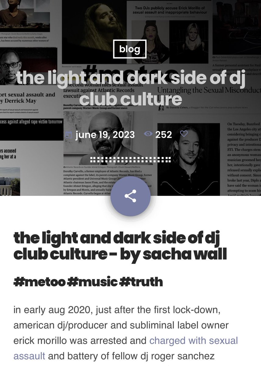 sachaistreem's tweet image. There’s a Light &amp;amp; Dark side of DJ world that I’ve been dealing with for nearly 30years

Here’s my first thoughts on it all #fromtheheart #truthmatters #metoo #forthemusic #electronic #DJs 

istreemradio.com/the-light-and-…
@SoniaPoulton @ejtayloruk @craig_c83 @annabel_ross @ellieflynn