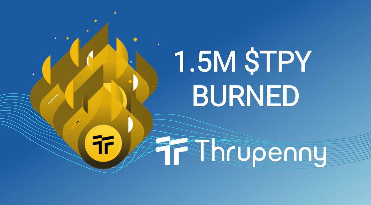 📣 You heard it right, #Thrupenny community! We successfully completed our 6th round of token burn 🔥 A whopping 1,476,446 TPY tokens are gone forever! 

Check out medium here 👉medium.com/@thrupennyprot… 

Here's to a stronger Thrupenny economy! #TokenBurn
