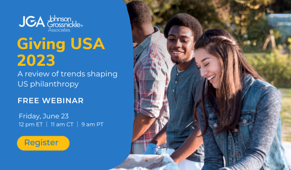 A rare decline in total giving after 2 record years of #philanthropy according to today's #GUSA2023 release. Read more about these #nonprofit trends here  jgacounsel.com/blog/2022-decl… and join our 6/23 webinar for further discussion with the Giving USA editor us06web.zoom.us/webinar/regist…