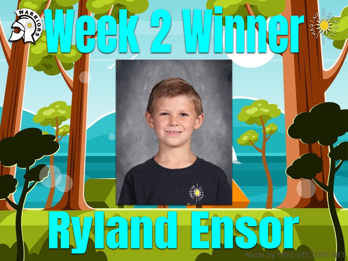 Thank you to everyone who participated in Week 2 of our #SummerReadingChallenge! Our winner is Ryland Ensor! Keep reading, Warriors!
