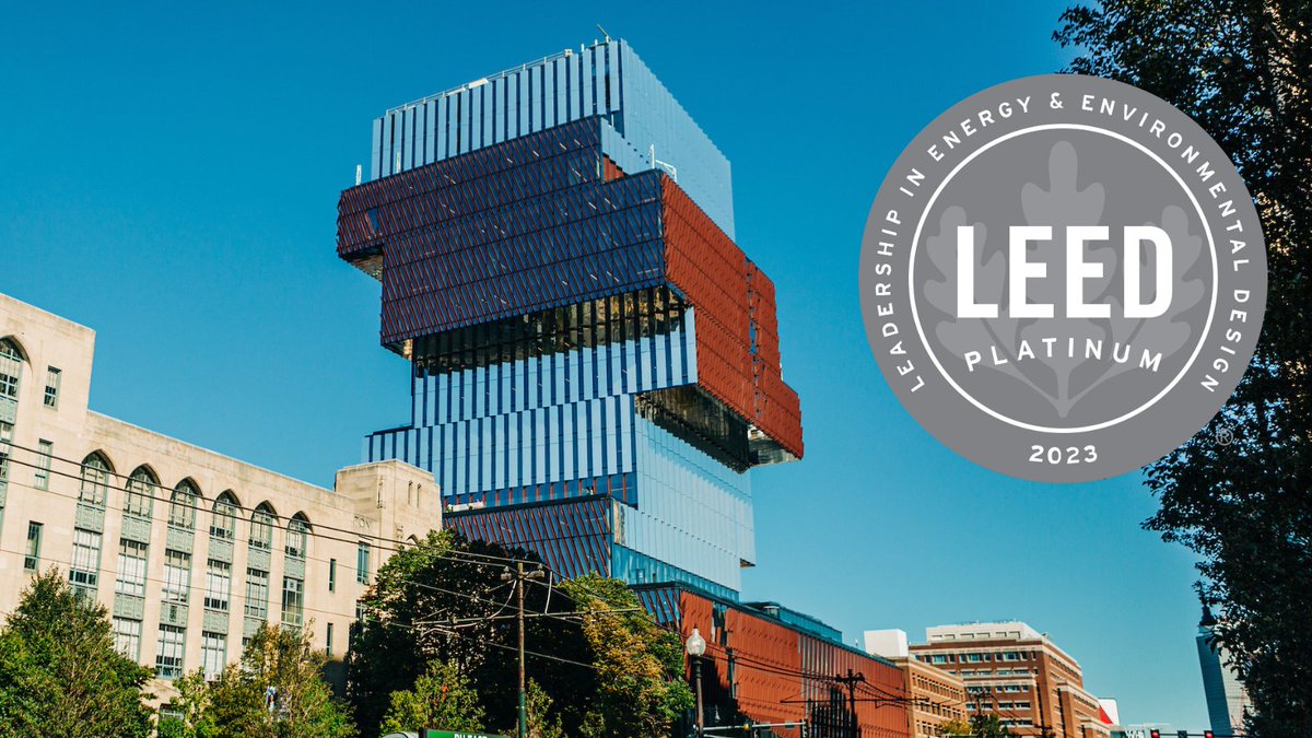 We are pleased to announce that the Center for Computing &amp; Data Sciences has received LEED Platinum! CCDS is <a href="/BU_Tweets/">Boston University</a>' first LEED Platinum building on campus and brings our LEED-certified square footage to 1.8 million square feet.

#LEED #SustainableBU #ProudtoBU