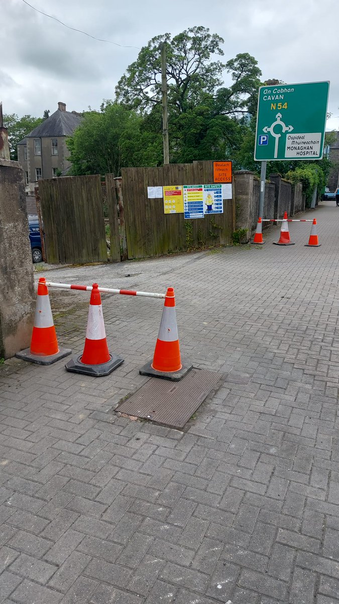 We like the S Wilkin &amp; Sons site entrance in Monaghan. Site Safety, PPE, and COVID Notices, WK_052 Site Access Signs, &amp; traffic cones and cone bars used to highlight the entrance and to keep pedestrians pushed out to reduce the risk of contact with site vehicles and mobile plant.