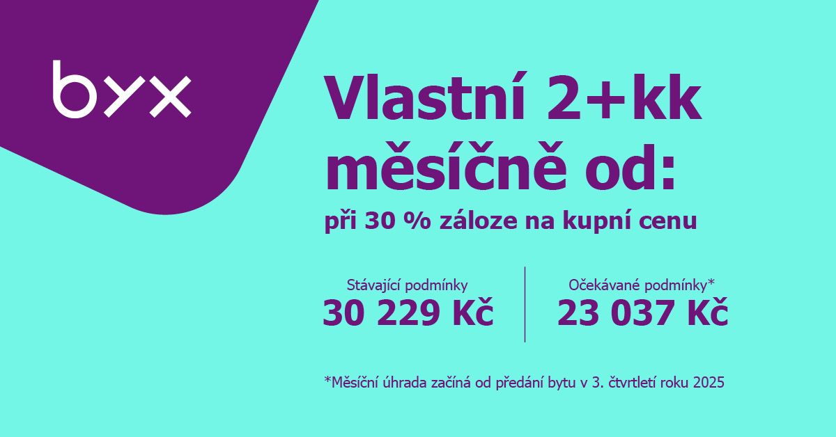 byx_cz's tweet image. Buďte vlastníkem i v době nevýhodných hypoték! 🟣
Stačí uhradit zálohu kupní ceny a zbytek částky postupně doplácet formou měsíčních plateb. 

Vyberte si svůj budoucí domov ještě dnes. Prohlédněte si kompletní nabídku a ceník 👉🏼 byx.cz/cs/nabidka-byt…

#letnian #byx #renttobuy