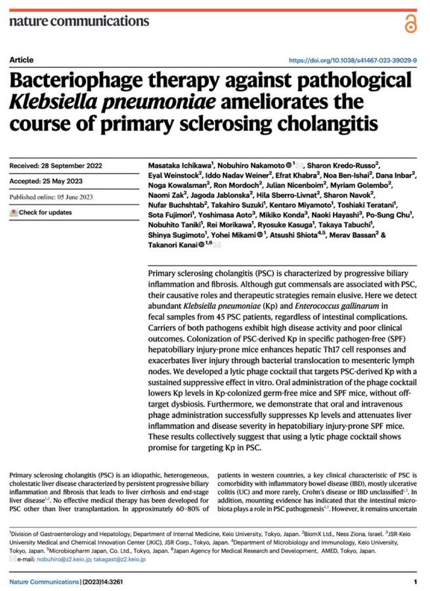 This is hugely exciting data 🔥 for those of you (like me) who believe that #gutmicrobiome manipulation will offer therapeutic options to our patients with liver disease @DrLAEdwards @MicrobPredict @bhmullish @PSCSupportUK @AutoImmuneLiver @CholestasisDoc @MarkThursz  @EASLnews