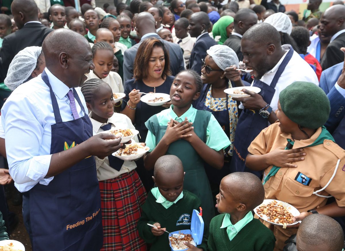 The #SchoolFeedingProgram is here, Thanks to our President @WilliamsRuto. To higher enrollment and retainment of students in schools. #DishiNaCounty.
