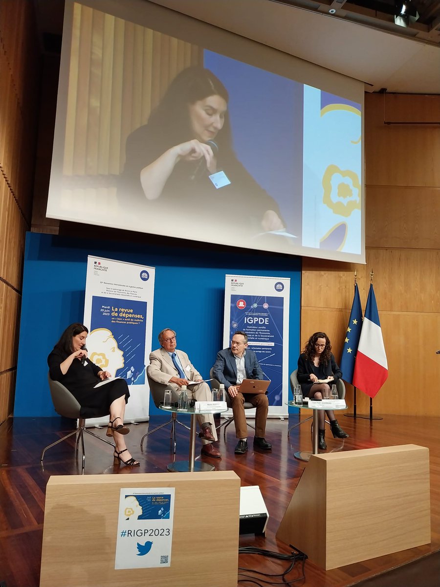 La troisième table ronde #RIGP2023, "Rendre (des) compte(s) aux citoyens ?", est introduite par Marie Ruault qui présente les 3 intervenants : Michel Le Clainche, Camille Andrieu et Juan Pablo Guerrero.