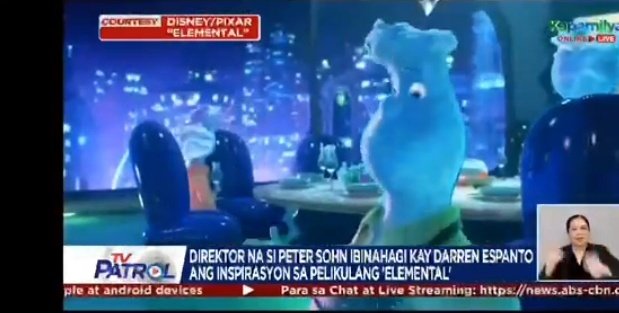 Darren’s interview with Director Peter Sohn of Disney Pixar’s latest masterpiece Elemental was featured on TV Patrol. The film is now showing in cinemas nationwide. 

#DARREN @Espanto2001 #ElementalPH