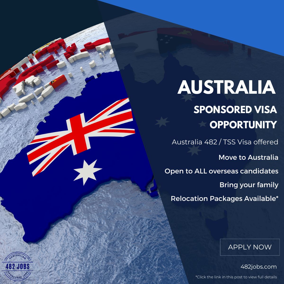 Maintenance Electrician - Sponsorship for an Australia 494 Visa

#australiajobs #workinaustralia #workinbrisbane #workinsydney #australiavisa #jobinaustralia

482jobs.com/job/maintenanc…