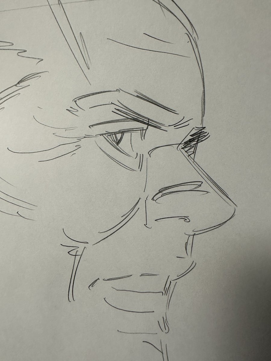 BUNGO356下書き1日目。 おじさんばっかり描いてます笑  今日は絶対に王将が食べたい気分!