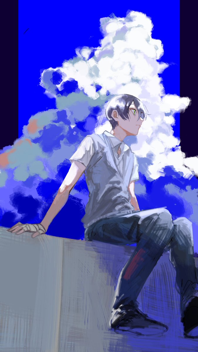 「なんか入道雲ばっか描いてない?」|うめぼしおいしいよのイラスト