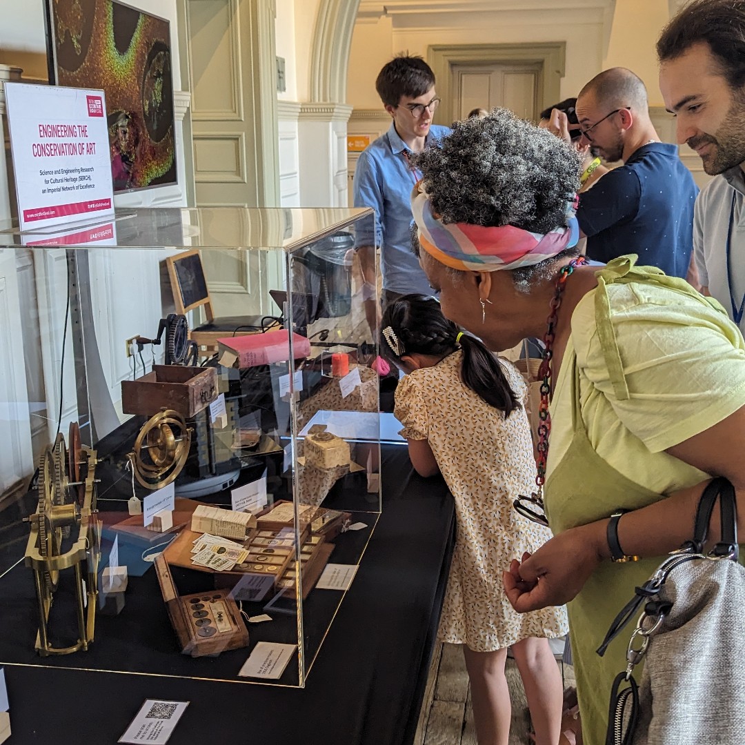 Imperial_IMSE's tweet photo. Last weekend at the @ExRdFestival
The #Science and #Engineering for #CulturalHeritage network of excellence #SERCH taught crowds all about the techniques being developed at #Imperial to #conserve #artworks and #artefacts.
Fun day for all the family. We can't wait for next year! https://t.co/2CDggcPk6v