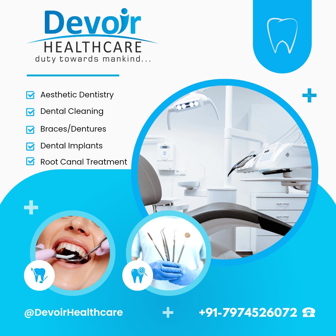 At #DevoirHealthcare, our eminent dentist 'Dr. Prachita Agrawal' provides all dental treatments under one roof.
For better #dentalhealth, contact us: 7974526072 
#smilemakeover #smiletransformation #smiledesign #Indore #indoredentalclinic #aestheticdentistry #dentalcare #oralcare