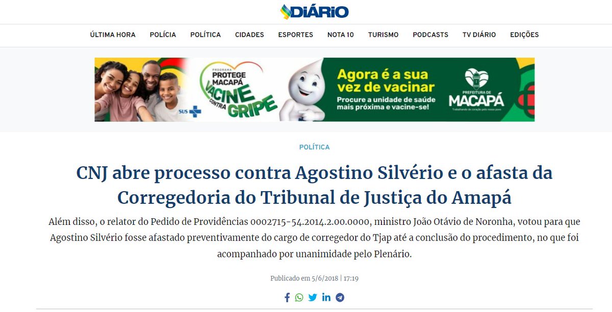 fcrmorais's tweet photo. Desembargador que suspendeu a greve dos professores do Amapá tem salário de R$ 58 mil com auxílio-alimentação de R$ 5.262,59, maior que o Piso por lei reivindicado pelos professores de R$ 4.420,55.

Ele tem vários processos no CNJ por conduta ilegal.
https://t.co/gHckGSjIKL https://t.co/alpTfCA3Dr