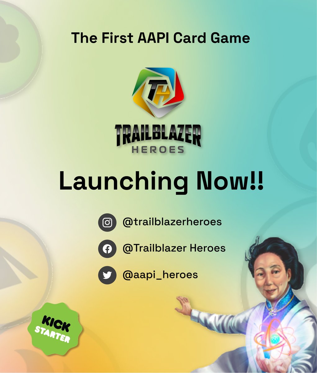 Our Kickstarter campaign is LIVE now. Back our project at this link 
ow.ly/Bjp650OSJgK

#aapi #aapiheritage #aapihistory #kickstarter #aapiculture #trailblazerheroes #kickstartercampaign