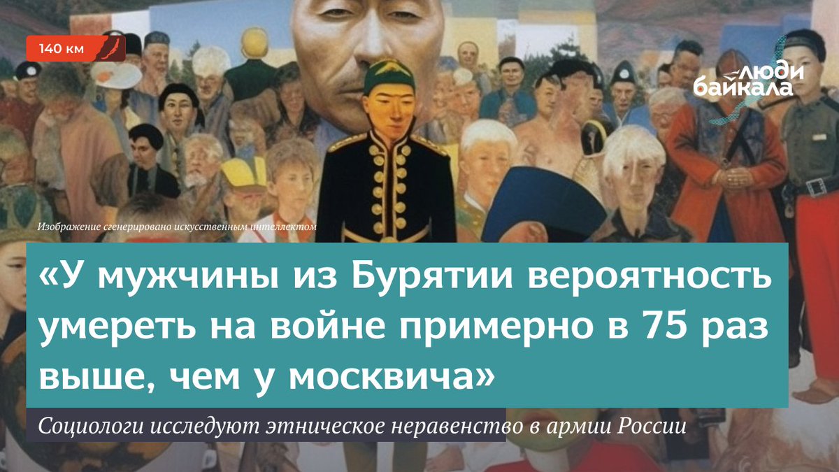 Доля бурят и тувинцев, погибших на войне в Украине, примерно в четыре раза превышает их долю в численности населения России. Исследователи пытаются понять: причина в бедности национальных республик или в этническом неравенстве в российской армии. baikal-journal.ru/2023/06/20/u-m…