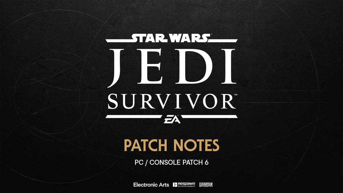 Patch 6 for #StarWarsJediSurvivor arrives today (6/20) on PC and console. 🛠️

This patch includes a fix for bounty hunting progression and more. Full details here: go.ea.com/w9G2C